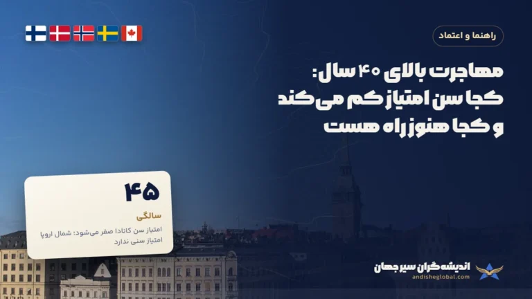 مهاجرت بالای ۴۰ سال: کجا سن امتیاز کم می‌کند و کجا هنوز راه هست — استکهلم، سوئد