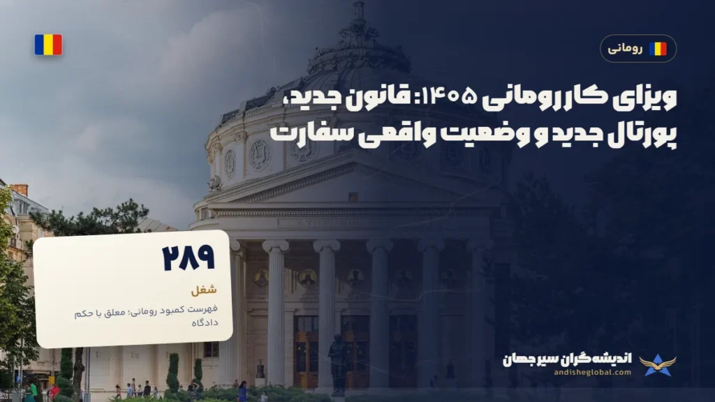 ویزای کار رومانی ۱۴۰۵: قانون جدید، پورتال جدید و وضعیت واقعی سفارت — بخارست، رومانی